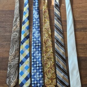 NWT JOHN SPARKS mens LOT OF 6 ties 3 Are nwt SIZE 60x3.25 MULTICOLOR RSV$300 T13